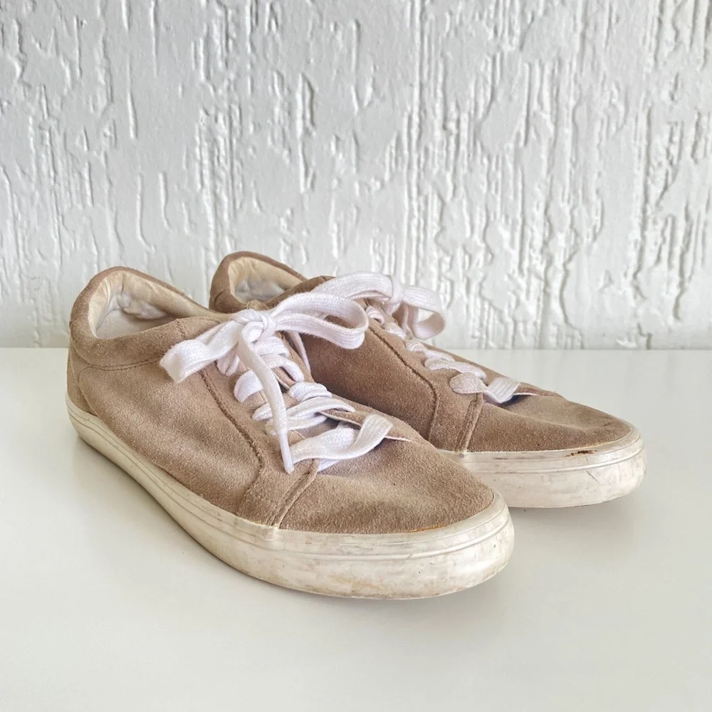 Frye Ash Tan Leather Suede Shoes Size 8.5